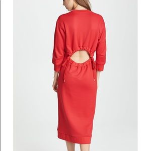 TIBI open back sweatshirt dress